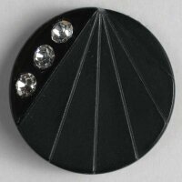 3 Stück, 20mm Kunststoffknopf mit Strass, Dill ,...