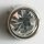 3 Stück, 8mm Kunststoffknopf mit Strass, silber, Dill , Made in Germany