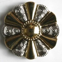 3 Stück, 15mm Knopf, echt vergoldet, Dill , Made in...