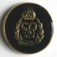 3 Stück, 23mm Vollmetallknopf emailliert, Dill ,...