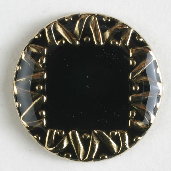 3 Stück, 28mm Vollmetallknopf emailliert, Dill , Made in Germany