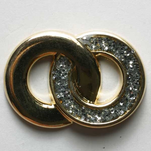3 Stück, 28mm Vollmetallknopf emailliert, Dill , Made in Germany