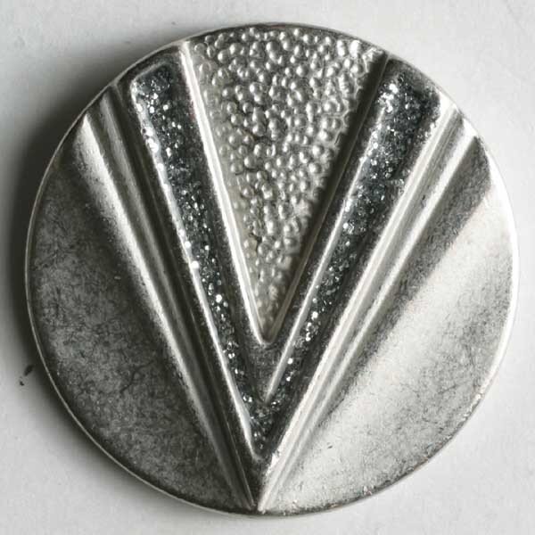 3 Stück, 23mm Vollmetallknopf emailliert, Dill , Made in Germany