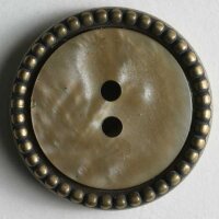 3 Stück, 23mm Knopf, beige, Dill , Made in Germany