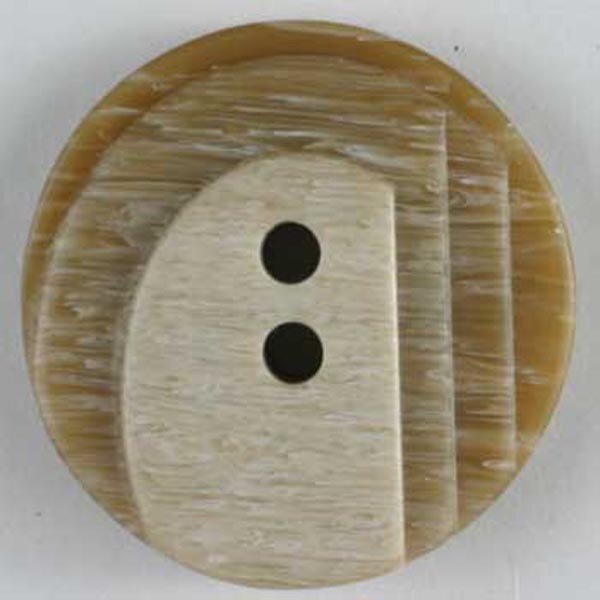3 Stück, 25mm Knopf, beige, Dill , Made in Germany