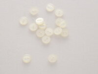 6 Stück 110016 Knopf, weiss, Größe 10mm,...