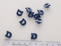 6 Stück 181143 Buchstaben- u. Zahlenknopf, blau,...
