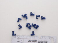 6 Stück 181167 Buchstaben- u. Zahlenknopf, blau,...