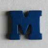 6 Stück 181170 Buchstaben- u. Zahlenknopf, blau,...