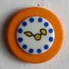 3 Stück 250932 Kinderknopf, orange, Größe...