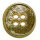 3 Stück 260262 Metallknopf, gold, Größe 23mm, Dill, Made in Germany