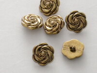 3 Stück 330564 Metallknopf, altgold,...