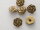 3 Stück 330564 Metallknopf, altgold, Größe 25mm, Dill, Made in Germany