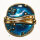 3 Stück 360261 Schmuckknopf, blau, Größe 22mm, Dill, Made in Germany