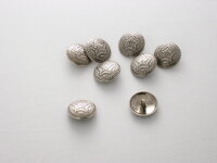 3 Stück 370143 Vollmetallknopf, altsilber,...
