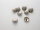 3 Stück 370143 Vollmetallknopf, altsilber, Größe 32mm, Dill, Made in Germany