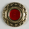 4 Stück 380050 Schmuckknopf, rot, Größe 25mm, Dill, Made in Germany