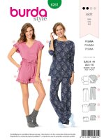 6261 Pyjamas, Schnittmuster von Burda