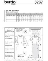 6267 Etuikleider, Schnittmuster von Burda