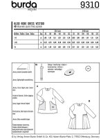 9310 Langarm-Kleid, Schnittmuster von Burda