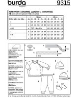 9315 Erstlingsset, Schnittmuster von Burda