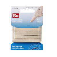 3m Gummiband, Gummilitze 7mm, beige, Ballett-Elastic,...