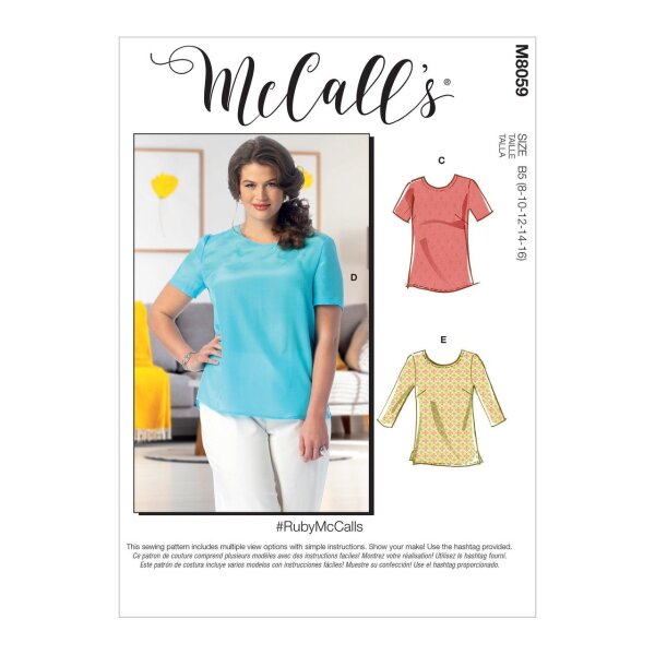 M8059 Damen Tops Pullover, McCalls