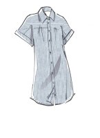 M8030 Damen Gürtel Kleid, McCalls