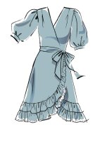 M8036 Damen Kleid Schärpe, McCalls
