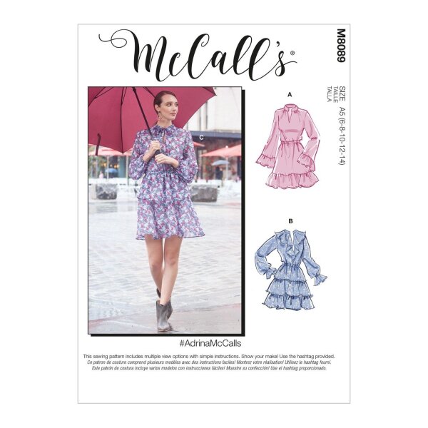 M8089 Damen Kleid, Schnittmuster von McCalls