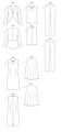 B6718 Damen Shirt Top Hose Kleid Jackett, Butterick