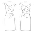 V1655 Damen Kleid, Schnittmuster von Vogue