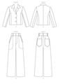V1644 Damen Hose Jackett, Vogue