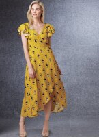 V1734 Damen Flügelärmel Kleid Überwurf, Vogue