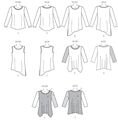V1733 Damen Tops, Schnittmuster von Vogue