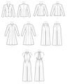 V1741 Damen Top Hose Overall Kleid Jackett, Vogue