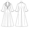 V1738 Damen Kleid, Schnittmuster von Vogue