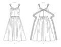 V1696 Damen Kleid, Schnittmuster von Vogue