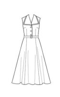 9105 Vintage-Kleid mit abnehmbarem Kragen , Simplicity