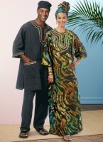 B6748 Damen, Herren Hose Tunika Caftan Hut Überwurf,...
