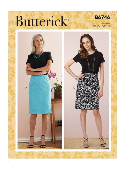 B6746 Damen Gürtel Röcke, Butterick