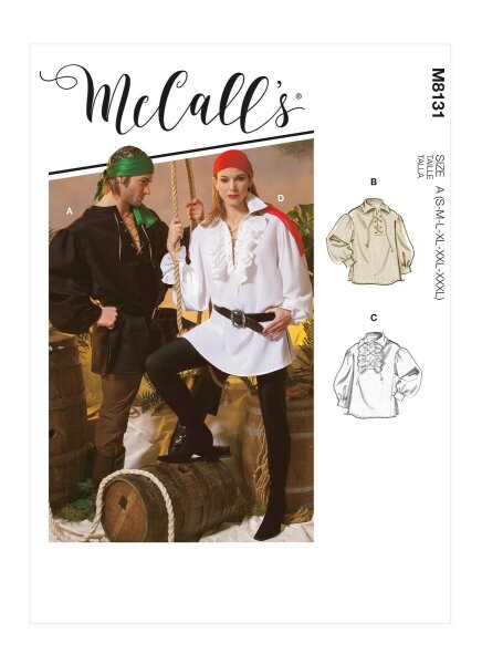 M8131 Shirts Unisex, McCalls
