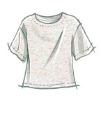 M8160 Damen Top Hose Shorts Flügelärmel Kleid, McCalls