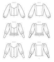 M8181 Damen Tops, Schnittmuster von McCalls