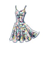 M8177 Damen Gürtel Kleid, McCalls