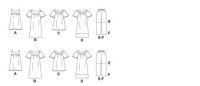 M8158 Damen Tops Hose Shorts Capri Kleid, McCalls