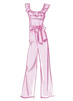 M8203 Damen Overall Einteiler Schärpe, McCalls