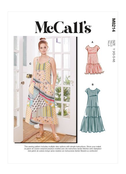 M8214 Damen Kleid, Schnittmuster von McCalls