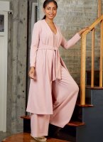 M8245 Damen Overall Robe Einteiler Schärpe, McCalls
