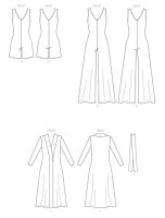 M8245 Damen Overall Robe Einteiler Schärpe, McCalls